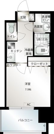 エンクレスト博多駅前Ⅲの間取り画像