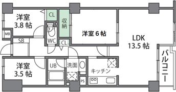 プライムアーバン千歳烏山の間取り画像