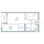 サニークレスト西新の間取り画像