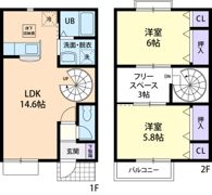 ハーモニーコートBの間取り画像