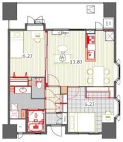 アントゥール薬院の間取り画像