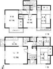 扇町グリーンタウン一戸建貸家の間取り画像