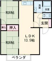 フレグランスフジBの間取り画像