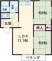 フレグランスフジBの間取り画像