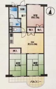 垂水神明リバーサイドマンションA棟の間取り画像