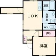 花畑中垣貸家の間取り画像