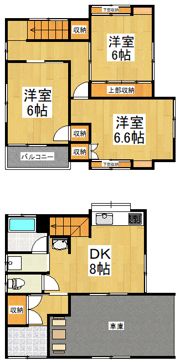 ガレージハウス CROSS HOUSE 清瀬中里の間取り画像