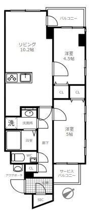 クレヴィア新宿中落合の間取り画像