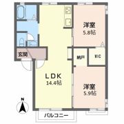 富塚リヴェール Aの間取り画像