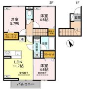 TORISIAS花垣 Ⅱの間取り画像