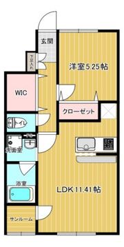 クレアージュ江陽Bの間取り画像
