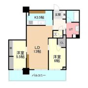 ライオンズタワー札幌 1503号の間取り画像