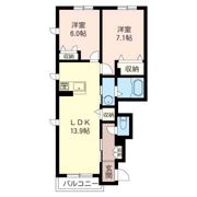 カルミア Dの間取り画像