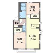 リバーサイドヒル小絹Aの間取り画像