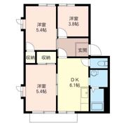 タウンヒル松葉Oの間取り画像