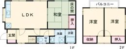 ニュータウン猪野の間取り画像