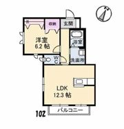 ディアス三滝 B棟の間取り画像