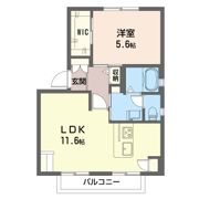 メビュース東城南Eの間取り画像