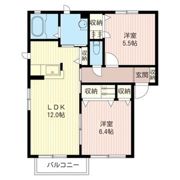 スクエア平松Cの間取り画像