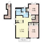 パルテノン富士見Bの間取り画像