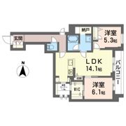 ヴィリジアン陣屋Iの間取り画像