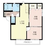 メゾンボンヌシャンヌAの間取り画像