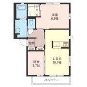 パールタウン柏の葉Dの間取り画像