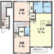 エレガンスヒルズ Cの間取り画像