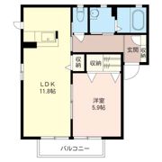 エバーグリーンBの間取り画像