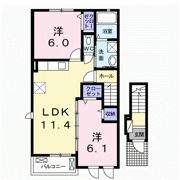 プロムナード ソレイユBの間取り画像