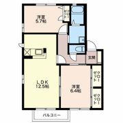 グリーンヒルズ Aの間取り画像