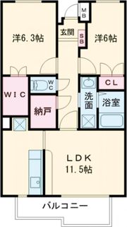 木津南パークサイドヴィレッヂの間取り画像