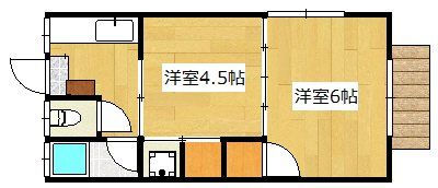 新富ハイツ B棟の間取り画像