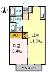 ハイツ・花のこみち B棟の間取り画像