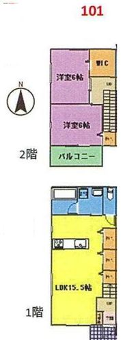 紫峰ヶ丘メゾネットの間取り画像