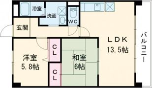 メゾンクレーネ弐番館の間取り画像