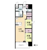 セレニテフラン梅田の間取り画像