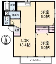 プランタン A棟の間取り画像