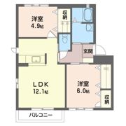 コートスクエアCの間取り画像