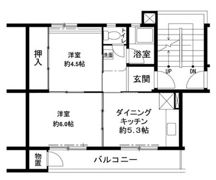 ビレッジハウス鳴滝34号棟の間取り画像
