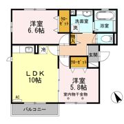 FLAT TENJINⅡⅢ Ⅲの間取り画像