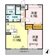 Supreme見付 A棟の間取り画像