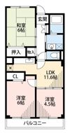 メゾンアンソレイエの間取り画像