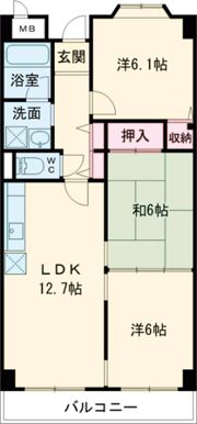 AuroraCourt大東の間取り画像