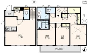 三原台1丁目テラスハウスの間取り画像