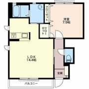リベラルハイム Aの間取り画像