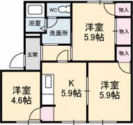 Aハイツ光井の間取り画像