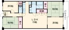花の北ハイツBの間取り画像
