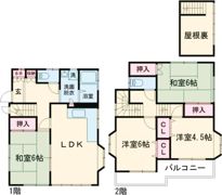駒木町三丁目戸建の間取り画像