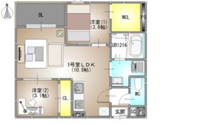 仮称）REGALEST 広瀬町の間取り画像